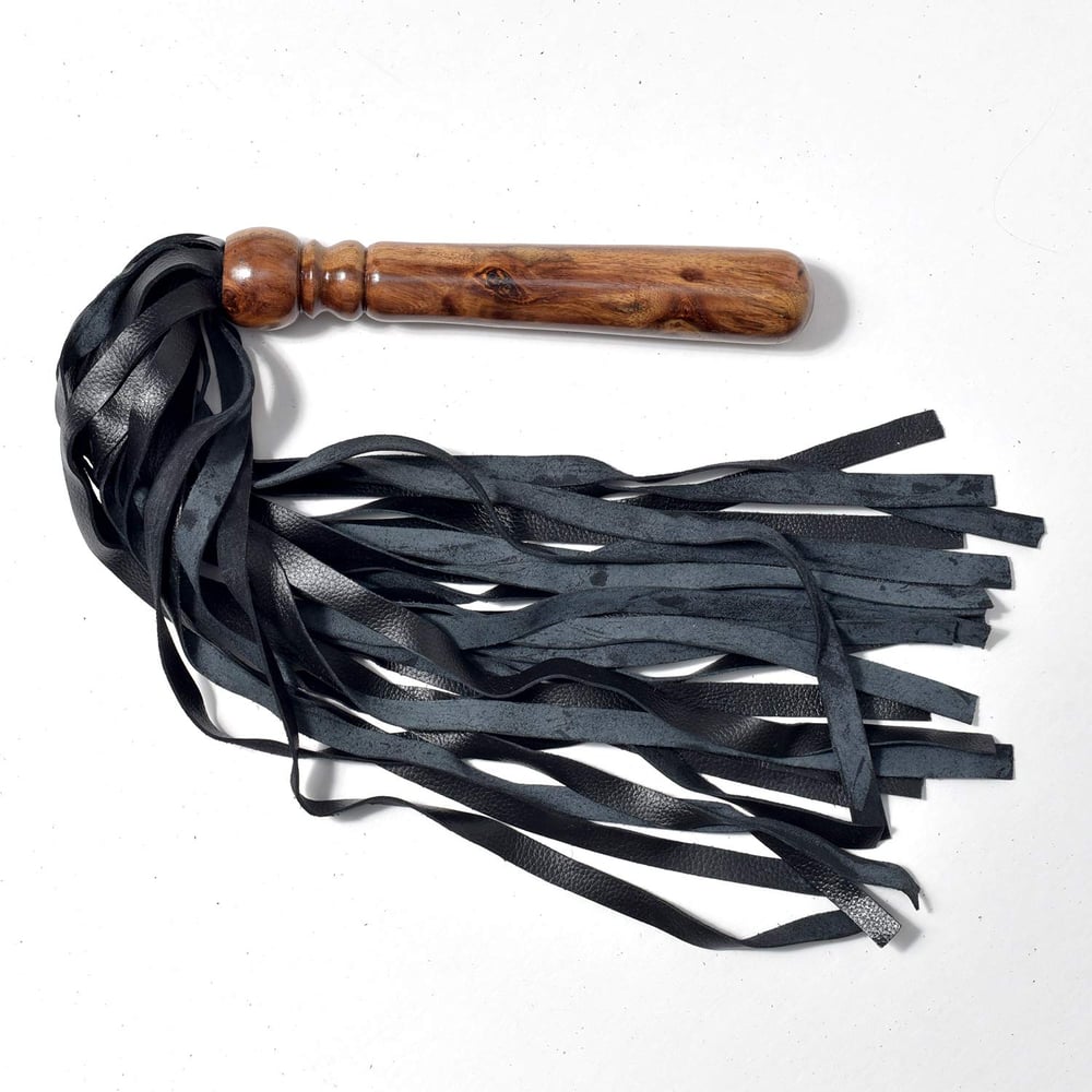 BARE SUTRA Wood Handle Flogger, Heavy Duty Handmade Cow Hide Whip, Horse  & Bull Obedience
